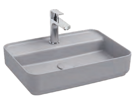 Infinity Washbasin 55 cm Stone Gray Matt