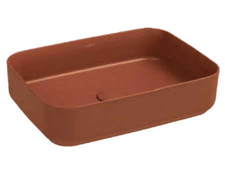Infinity Washbasin 50cm Terracotta Matt