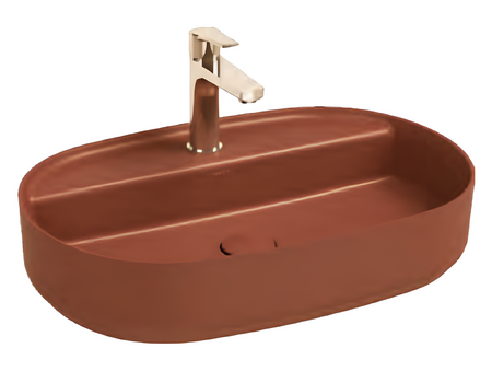 Infinity Washbasin 60 cm Terracotta Matt