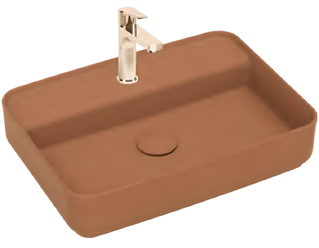 Infinity Washbasin 55 cm Terracotta Matt