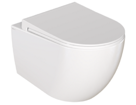 Line Wc Rimless + Seat Cover White Glossy