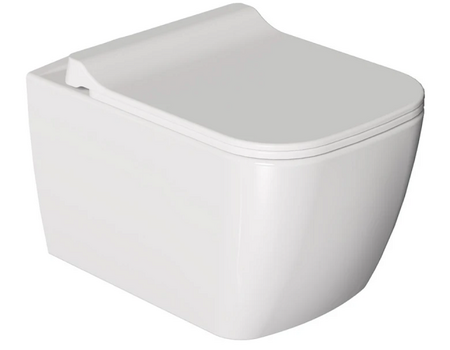 Mercury Wc Rimless + Seat Cover White Glossy