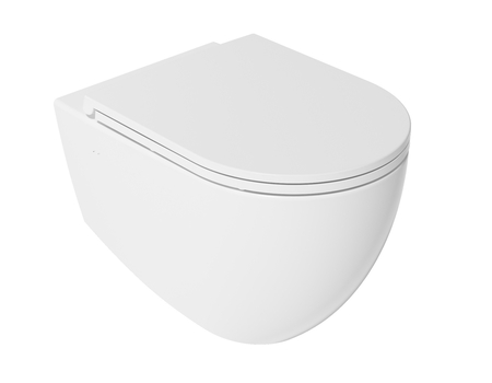 Infinity WC with BIDET HOLE White Glossy + Toilet Seat  White Glossy