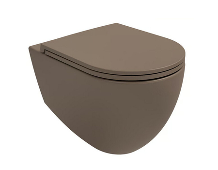 Infinity WC Taupe Matt + Toilet Seat Taupe Matt