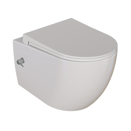 Siena WC wall hung rimless White (with bidet hole)