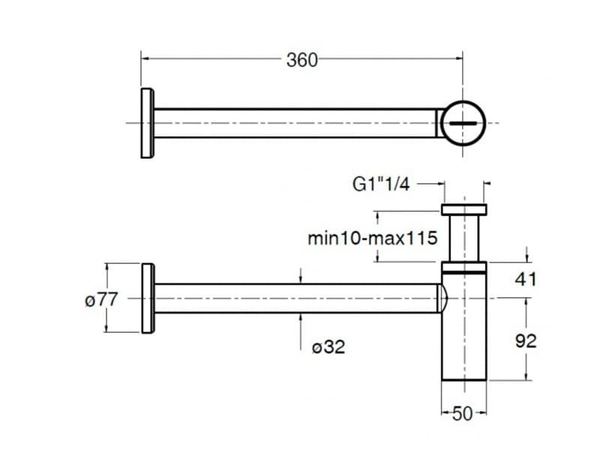 Brass Basin Trap (Sifon)
