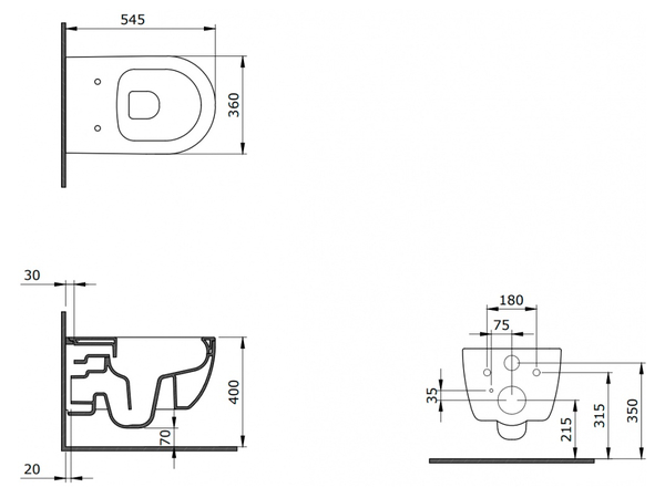 V Tondo WC + Toilet Seat   Anthracite Matt