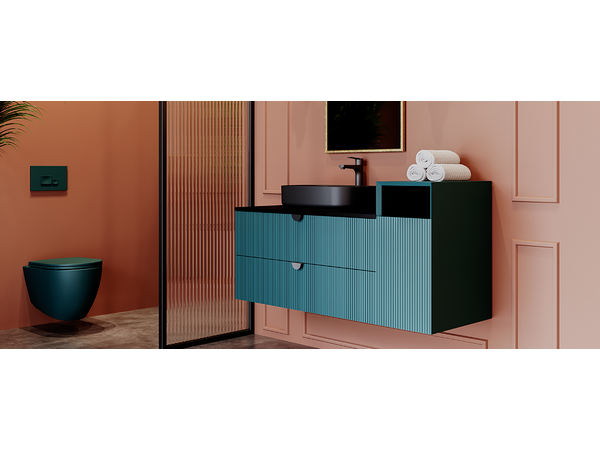 Infinity WC+Toilet Seat  Petrol Green Matt