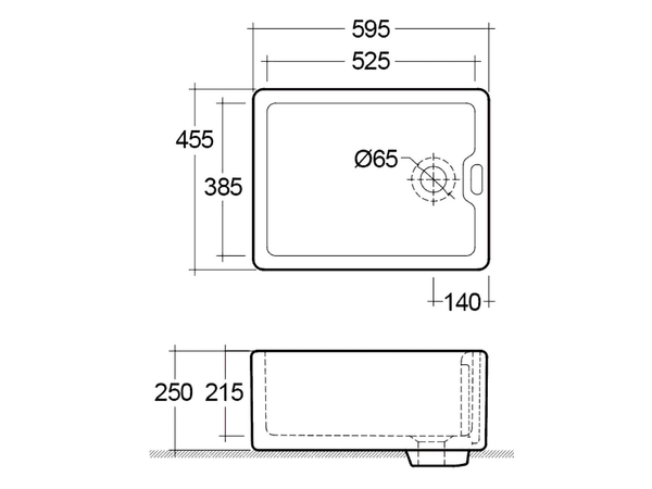 Belfast Kitchen Sink 595 x 455mm