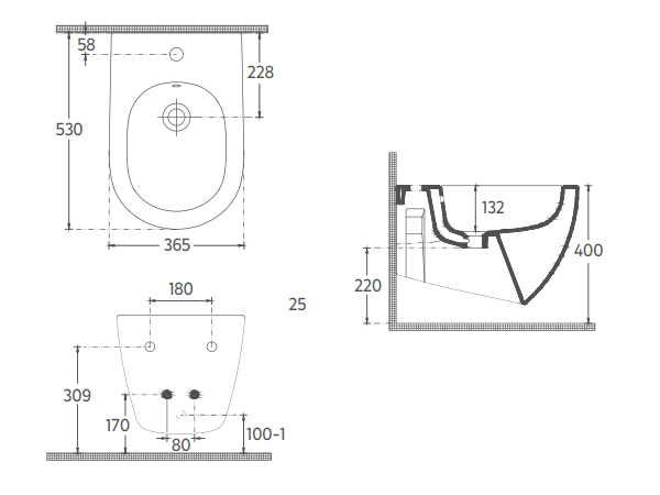 Infinity bidet Blue Matt