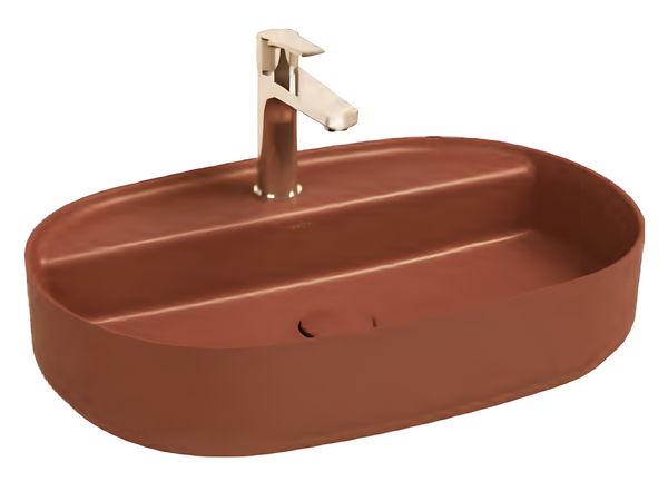 Infinity Washbasin 60 cm Terracotta Matt