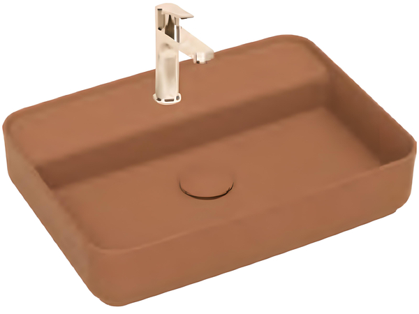 Infinity Washbasin 55 cm Terracotta Matt