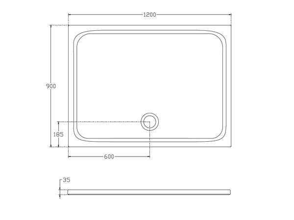 Isvea Shower Tray Antislip 90*120