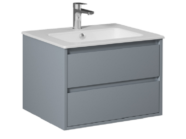 Pro basin unit 2 drawers, grey 70cm