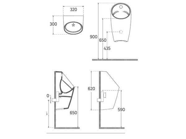 Infinity Sensoclean Urinal White Matt