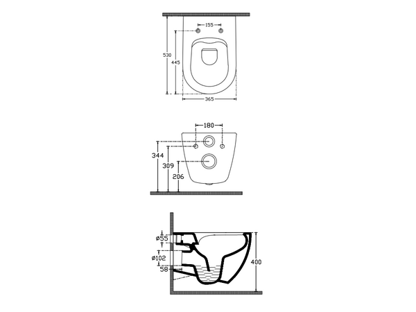 Infinity Clearim WC + Toilet Seat  Stone Grey