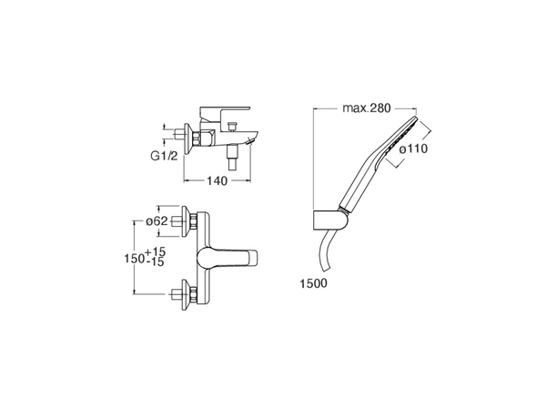 Prime bathtub mixer