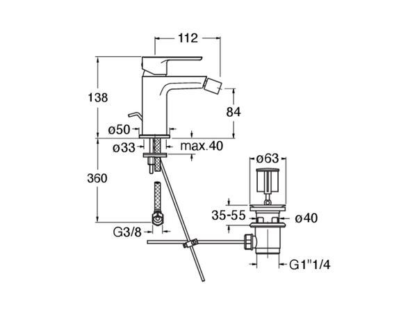 Prime bidet mixer