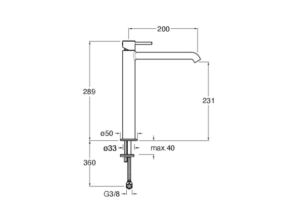 Phi tall washbasin mixer