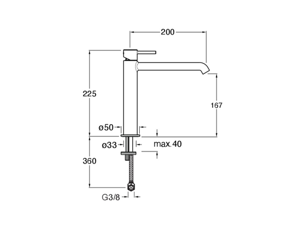 Phi washbasin mixer medium