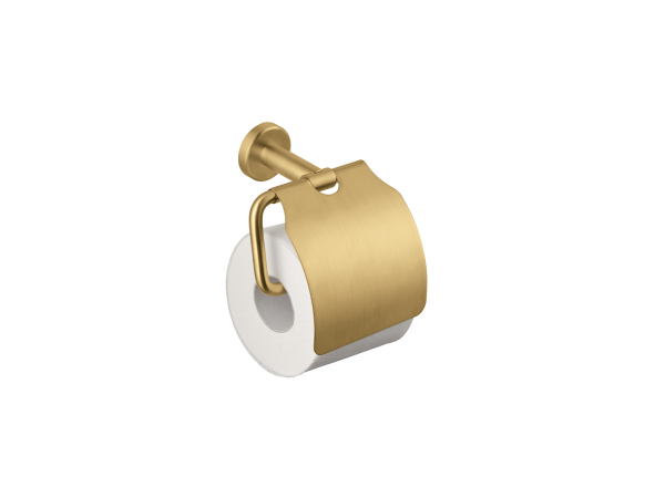 Vema brushed gold wall paper holder