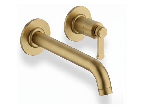 Regular external single-control wall-mounted 2-hole washbasin set