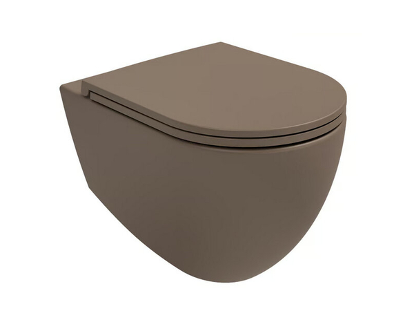 Infinity WC Taupe Matt + Toilet Seat Taupe Matt
