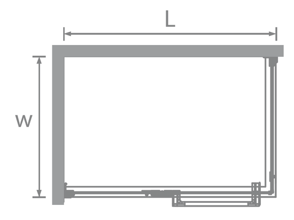 Cabina de duş ARTRA3L01 BLACK 1200*900 LEFT/RIGHT