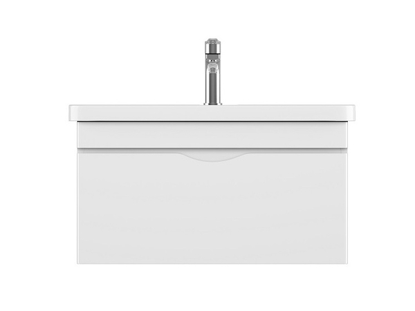 Neo Basin Unit 1 Drawer, Lacquered White 100cm