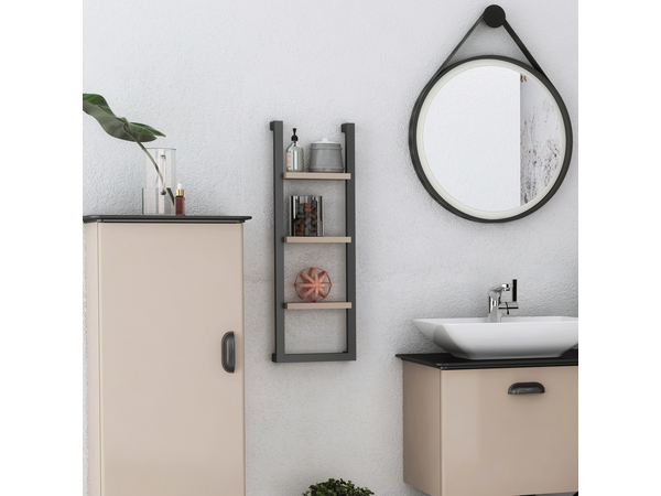 Marino Mirror 55 cm Lacquered Black