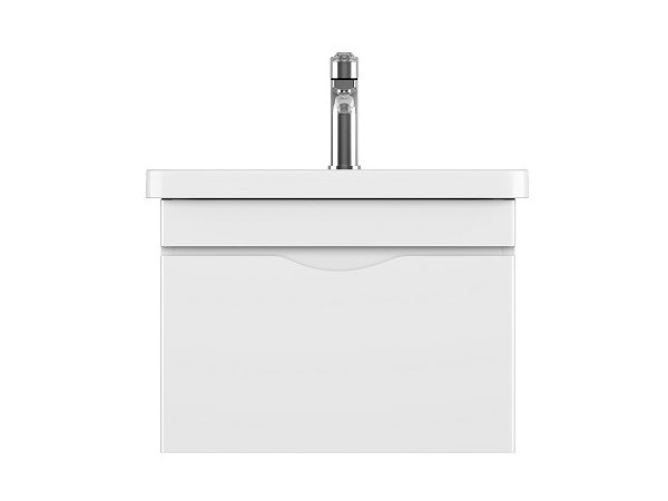 Neo Basin Unit 1 Drawer, Lacquered White 60cm