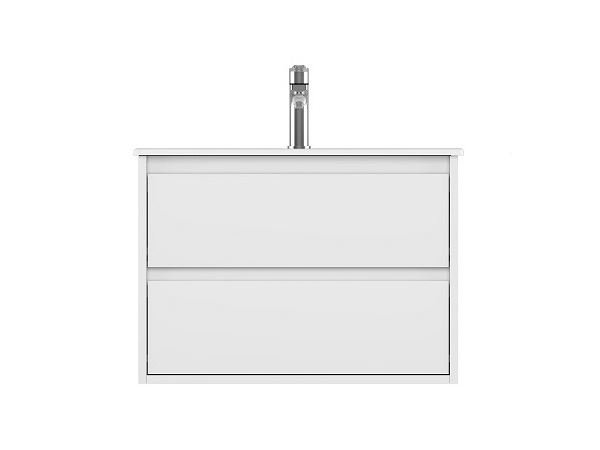 Pro basin unit 2 drawers white 70cm