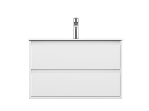 Pro basin unit 2 drawers white 80cm