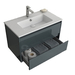 Pro basin unit 2 drawers, grey 70cm