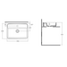 Infinity Washbasin 55 cm Black Matt