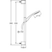 Prime 63 cm sliding bar with LONG LIFE flexible hose
