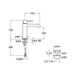 Phi washbasin mixer + pop up