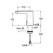 Electronic battery supply tap for wash basin CHROM