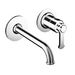 Regular external single-control wall-mounted 2-hole washbasin set