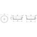 Sottile Slim  Washbasin 38cm White Glossy