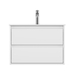 Pro basin unit 2 drawers white 70cm