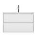 Pro basin unit 2 drawers white 80cm