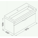 Neo Basin Unit 1 Drawer, Lacquered White 100cm
