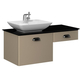 Bei 100cm  Black & Taupe