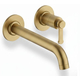 Regular external single-control wall-mounted 2-hole washbasin set